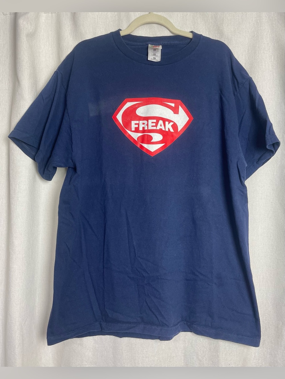 Vtg 90s Super Freak Parody Spoof Shirt XL Fruit Of The Loom Humor Funny Superman